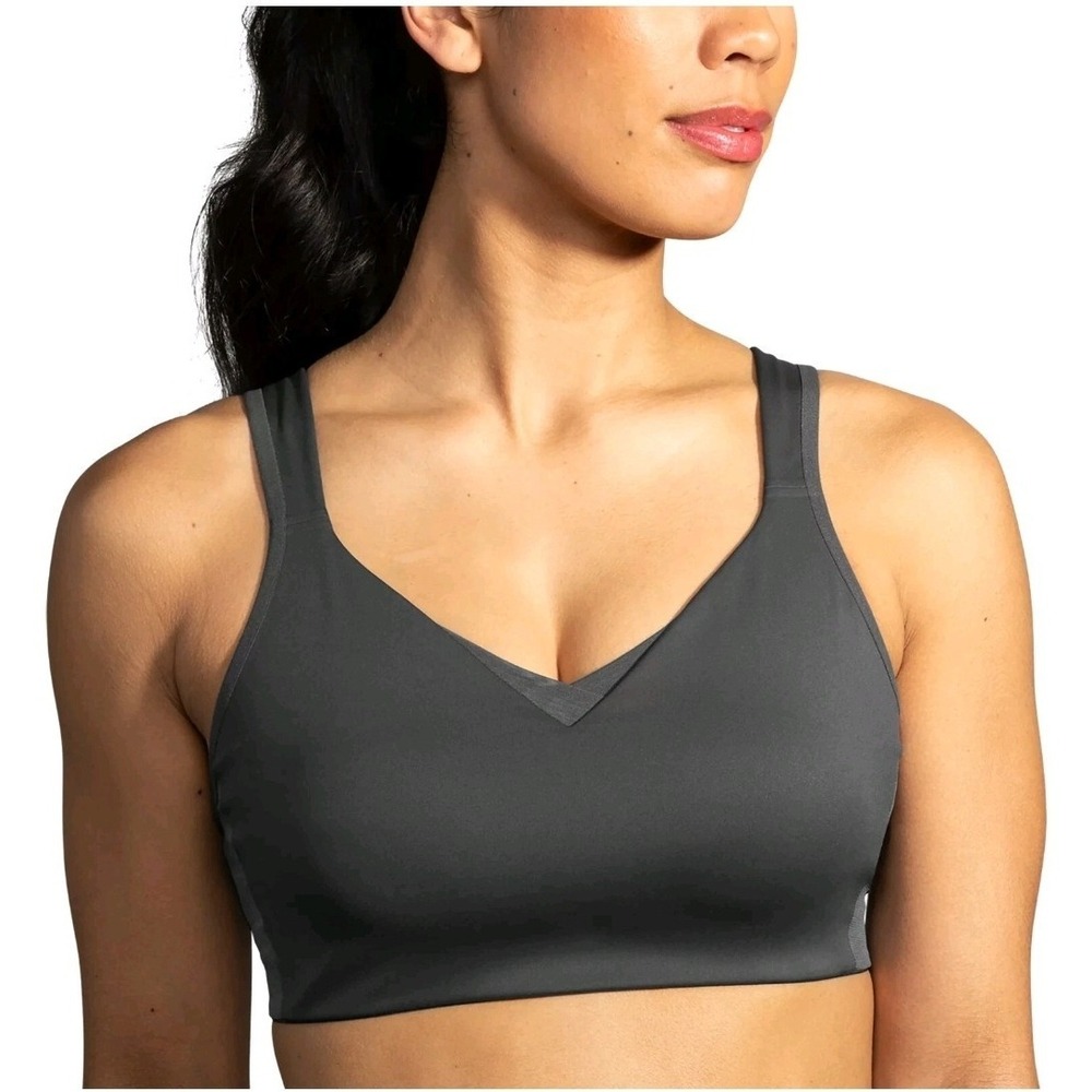 BROOKS WOMENS DRIVE CONVERTIBLE SPORTS BRA ASPHALT SIZE 32D? Running Pickleball